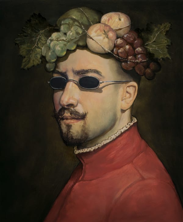 Alan Macdonald New Renaissance Man Oil on Panel 14x12 in