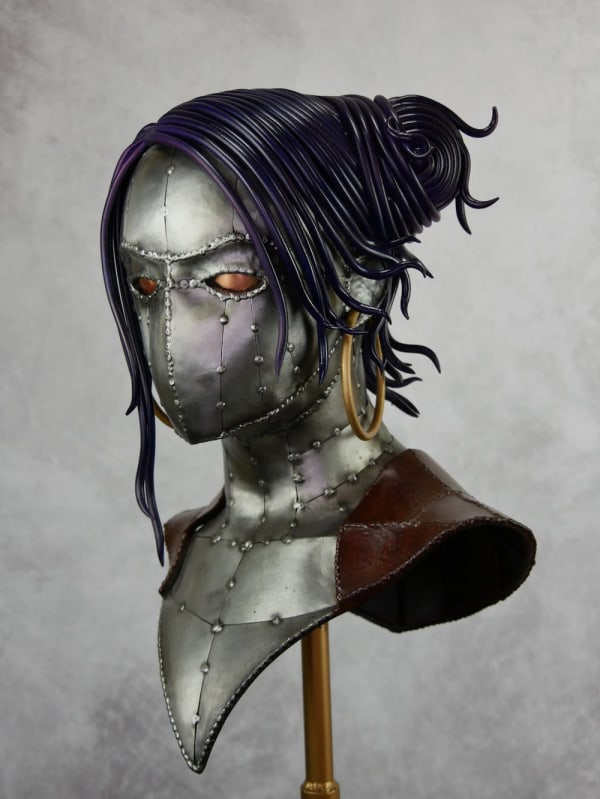 Tim Roosen Leonore Brushed & Patinated Mild Steel, Copper, & Wrought Iron 32 1/4 x 13 x 9 7/8 in