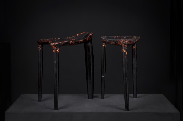 Park Hong Gu A Pair Of Stool 2014 Wood 49X40X30Cm 47 5X36 5X28Cm Right Photo Rei Moon Lloyd Choi Gallery At Collect2021