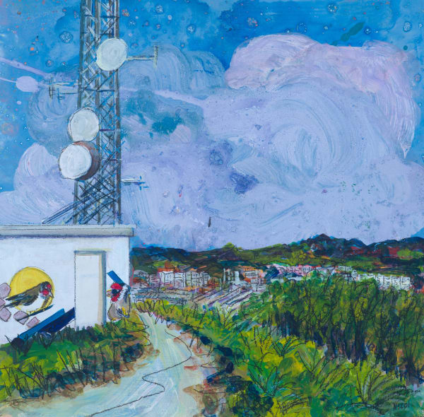 Ruth Nicol, Giant Goldfinches, Dundee Law, 2023