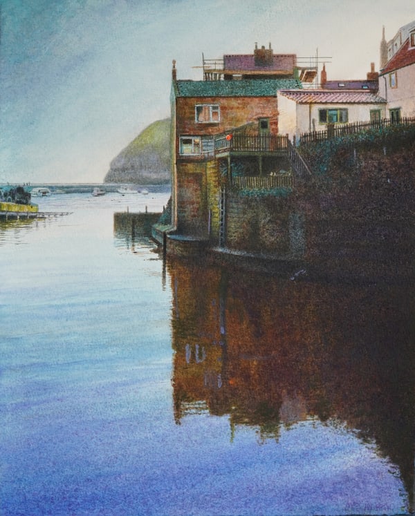 Twilight Staithes Watercolour on Fabriano Artistico 32.5 x 25.5 cm Angus McEwan