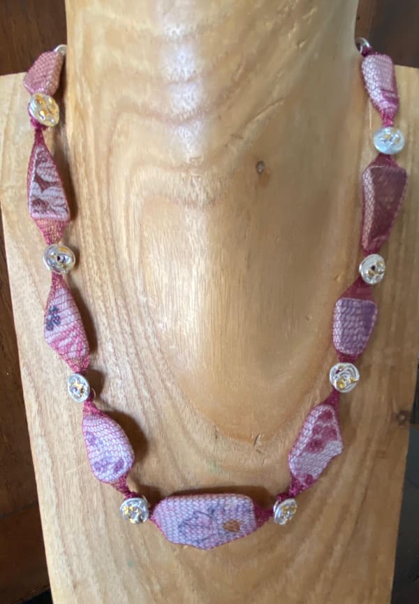 Anne Emerson, Pink Sea Pottery necklace