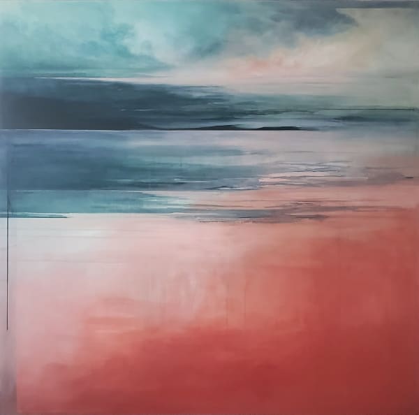 Summer Soft, 2024 Ink, gesso and acrylic on panel 120 x 120cm Connie Liebschner