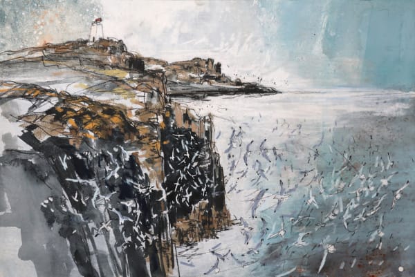 Chaos and Flight Mixed media on paper 37 x 55cm Liz Myhill