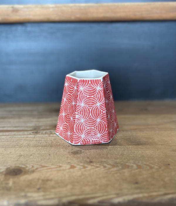 Small Origami Vase 3, 2022 Porcelain clay 8.5 x 8.5cm Saya McNairn-Yanagi