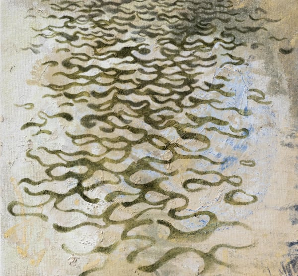 Adapt oil on vintage bus-blind 36.5x38.5cm David Cass