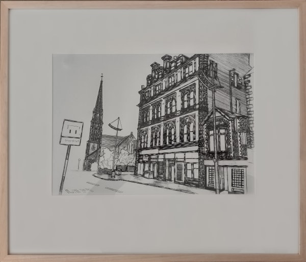 Upside Down Graphite on paper 21 x 24.5inches Owen McKie