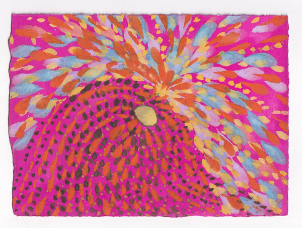 Rush Hours Scene 8 Gouache on paper 19.9 x 14.6 cm Remi Jablecki