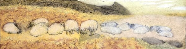 Margot Sandeman, Sheep on the Hillside