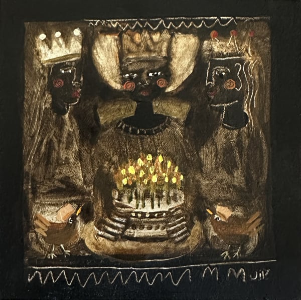 Make a Wish acrylic on board 13.5cm x 13.5cm Morag Muir