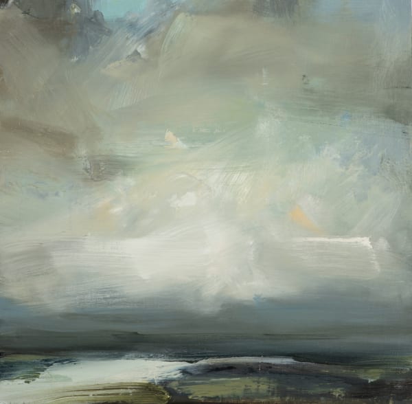 Summer Gale at High tide Oil on board 30 x 30 cm Laura Finlayson