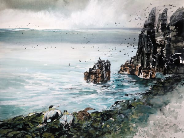 Cloudbreak Beyond the Haven Mixed media on paper 55 x 75cm Liz Myhill