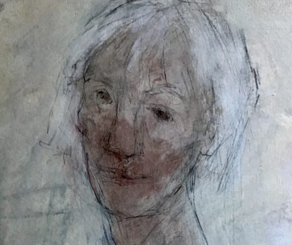Unmasked Oil and pencil on paper 41x53cm Joyce Gunn Cairns