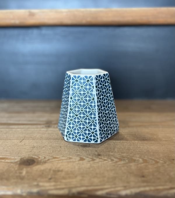 Small Origami Vase 4, 2022 Porcelain clay 8.5 x 8.5cm Saya McNairn-Yanagi