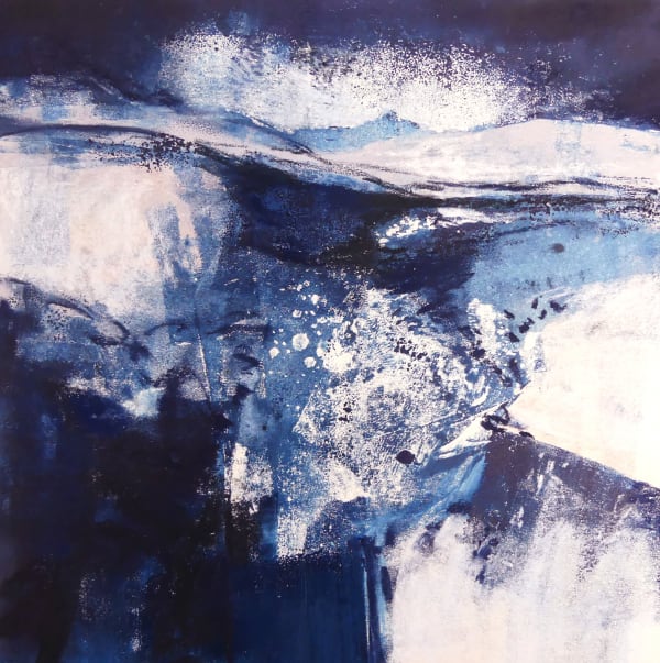 To the Hills IV Oil, ink & pigment on paper 24 x 24cm Liz Myhill