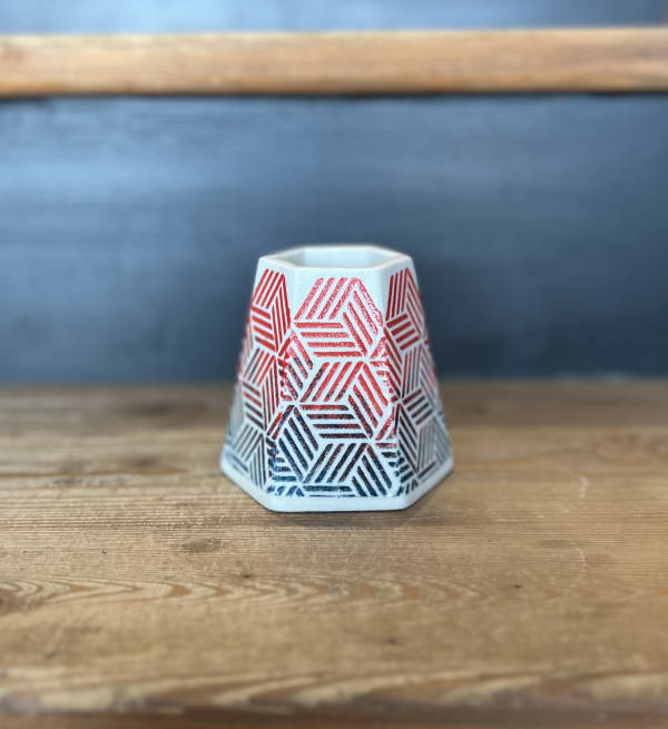 Small Origami Vase 1, 2022 Porcelain clay 8.5 x 8.5cm Saya McNairn-Yanagi
