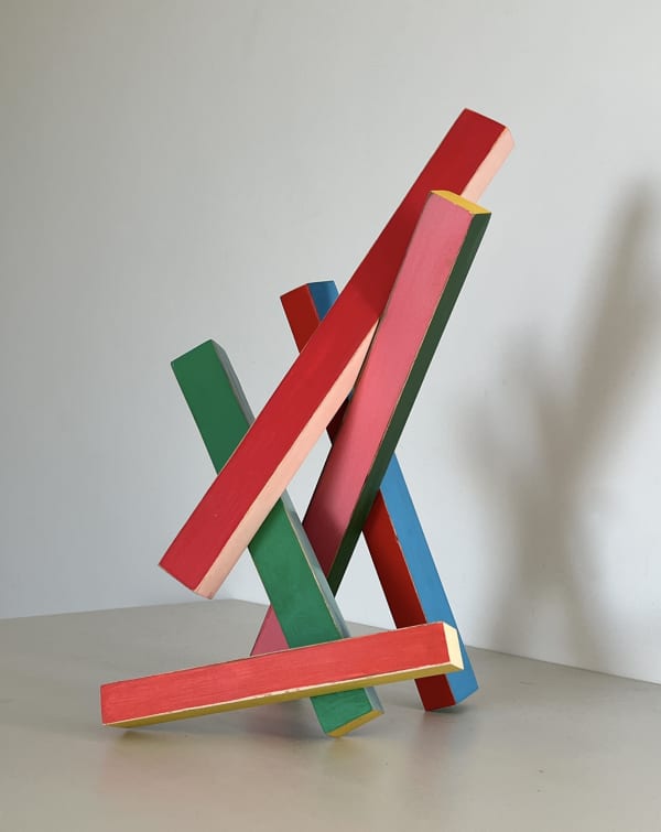 Collapse 3 Unwanted beech chairs, paint, wax 35 x 18 x 24 cm Justine Watt