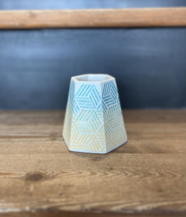 Small Origami Vase 12, 2022 Porcelain clay 8.5 x 8.5cm Saya McNairn-Yanagi