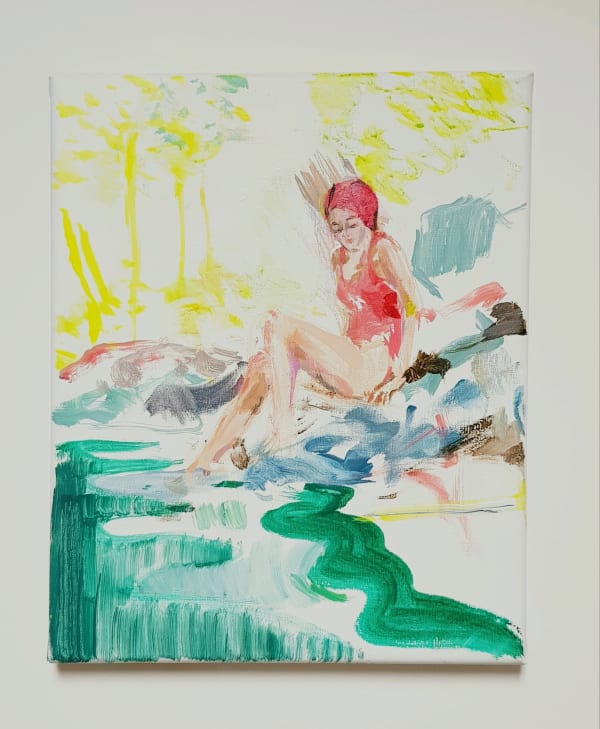 Elaine Woo MacGregor - Bather in Red, 2023