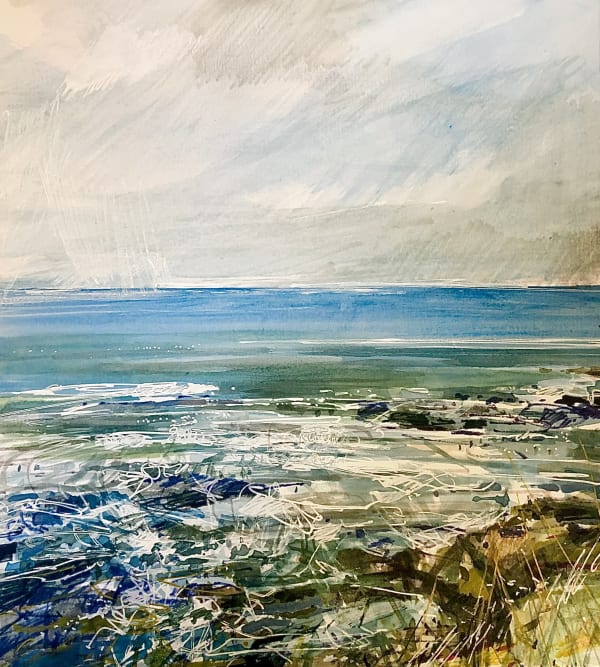 Sea Foam, Firth of Forth Mixed media 18 x 19cm Sarah Carrington