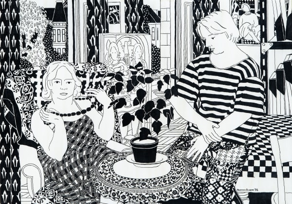 Norman Gilbert, Yellow Beads and Patchwork Trousers, 1996