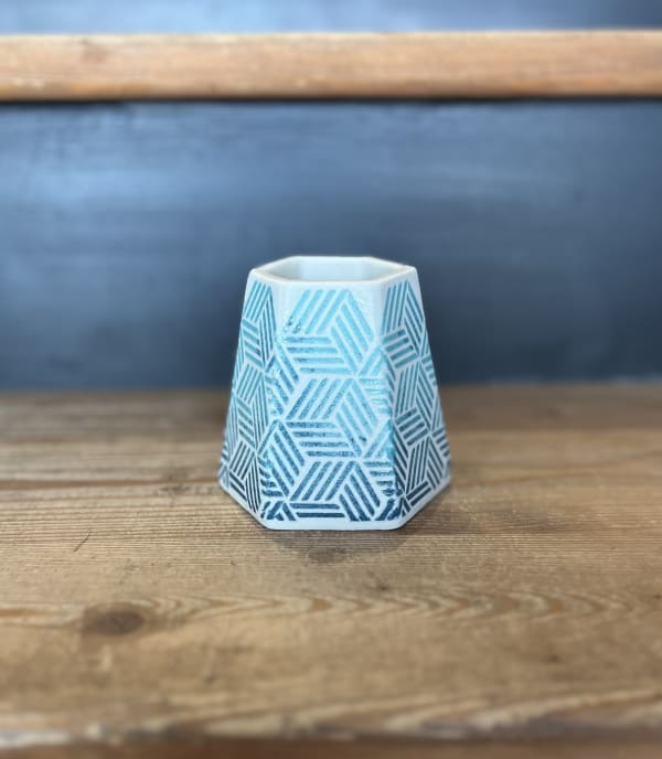 Small Origami Vase 6, 2022 Porcelain clay 8.5 x 8.5cm Saya McNairn-Yanagi