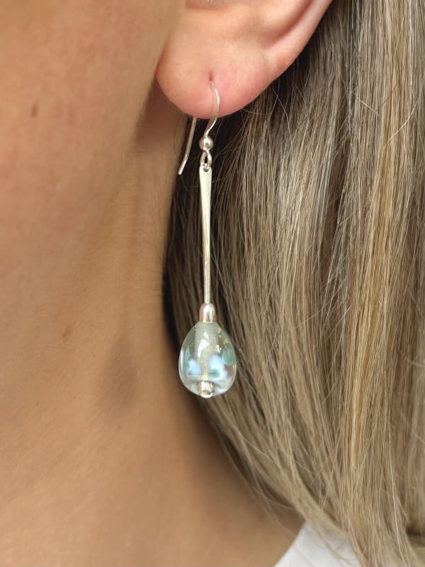 Imogen Moran, Cloudy Blue Drop Earrings