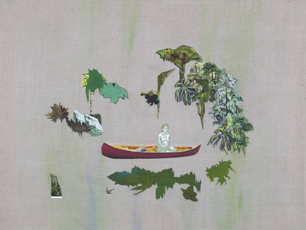 Karen Maxted, Red Kayak, Imaginary woman, 2022