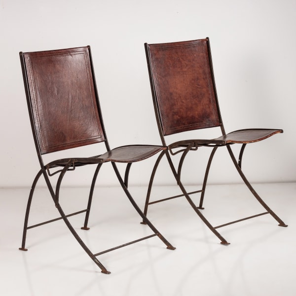 French Leather Chairs
