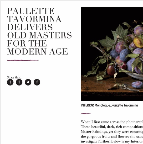 Article clipping from Interior Monologue