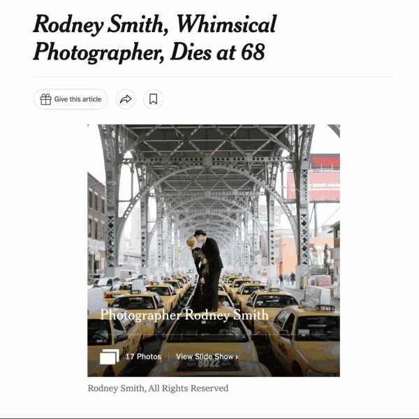 Clipping of the New York Times article heading