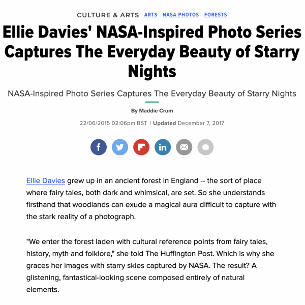 screenshot of the article on The Huffington Post