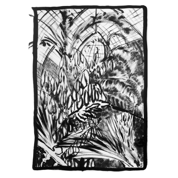 Palm House I 30X40Cm Indian Ink On Paper