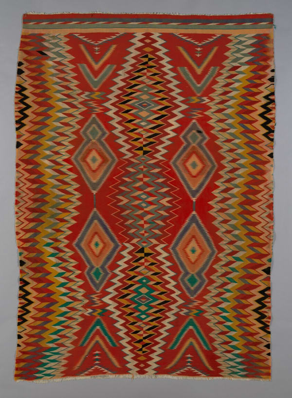 Artist's selection from the Art Institute of Chicago's collection: “Germantown Eye-Dazzler” Rug, Made 1800 - 1890 Navajo (Diné) View work
