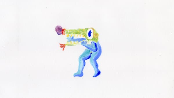 Cecilia Beaven Statue of a Young Satyress Wearing a Theater Mask of Cipactli (Animation), 2025