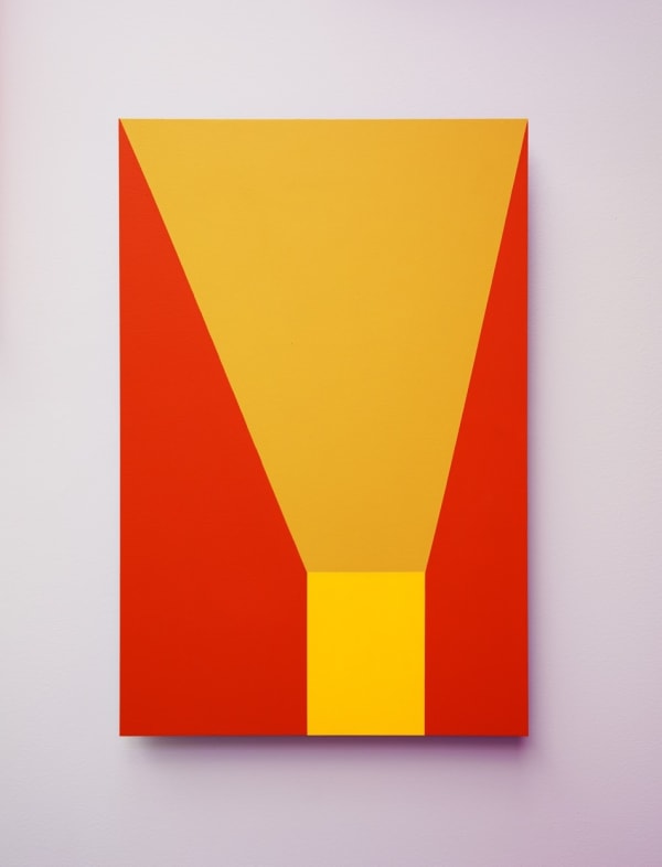 Luftwerk Open Frame 6, Perspective No. 5, 2025 Aluminum, acrylic and fluorescent paint 36 x 24 inches