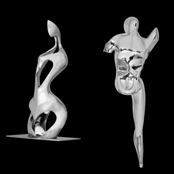 Abstract Elegance: Exploring Organic and Geometric Forms in Stainless Steel with Masoud