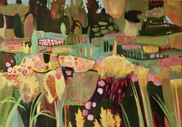 Elaine Kazimierczuk, Pinkish Flower Bed, 2023