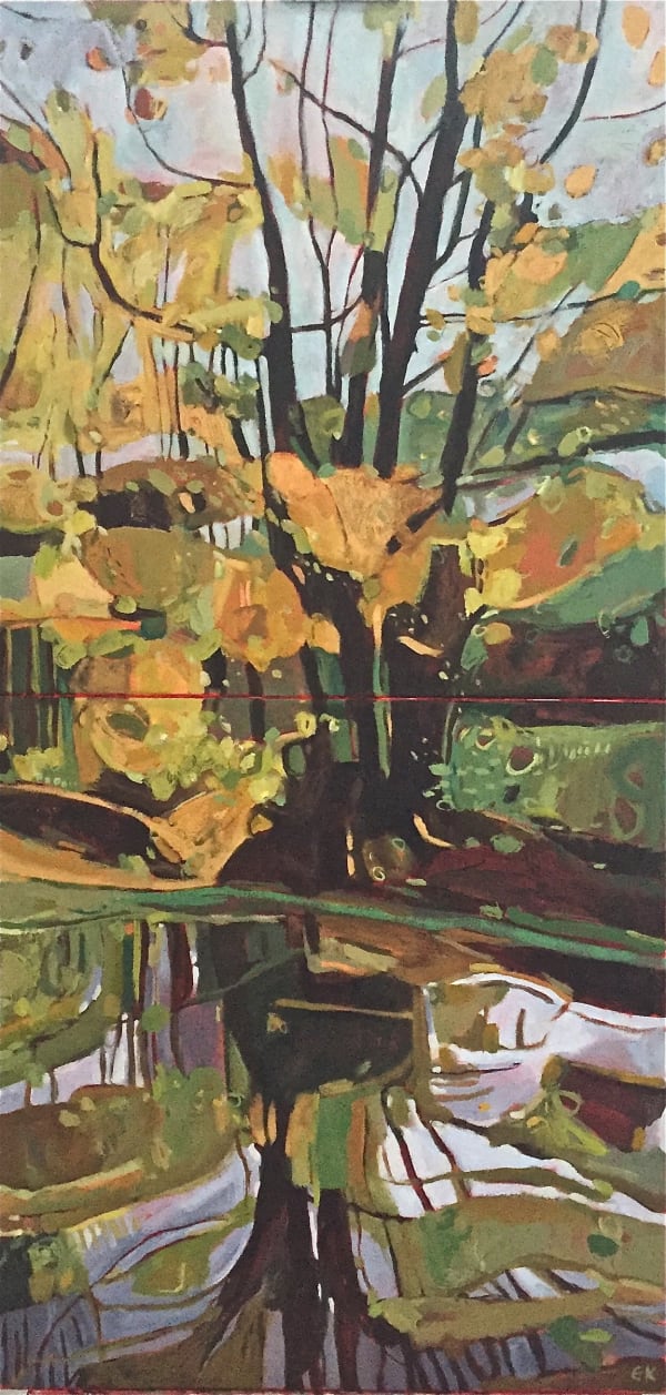 Vertical Diptych - Banks of the Cherwell