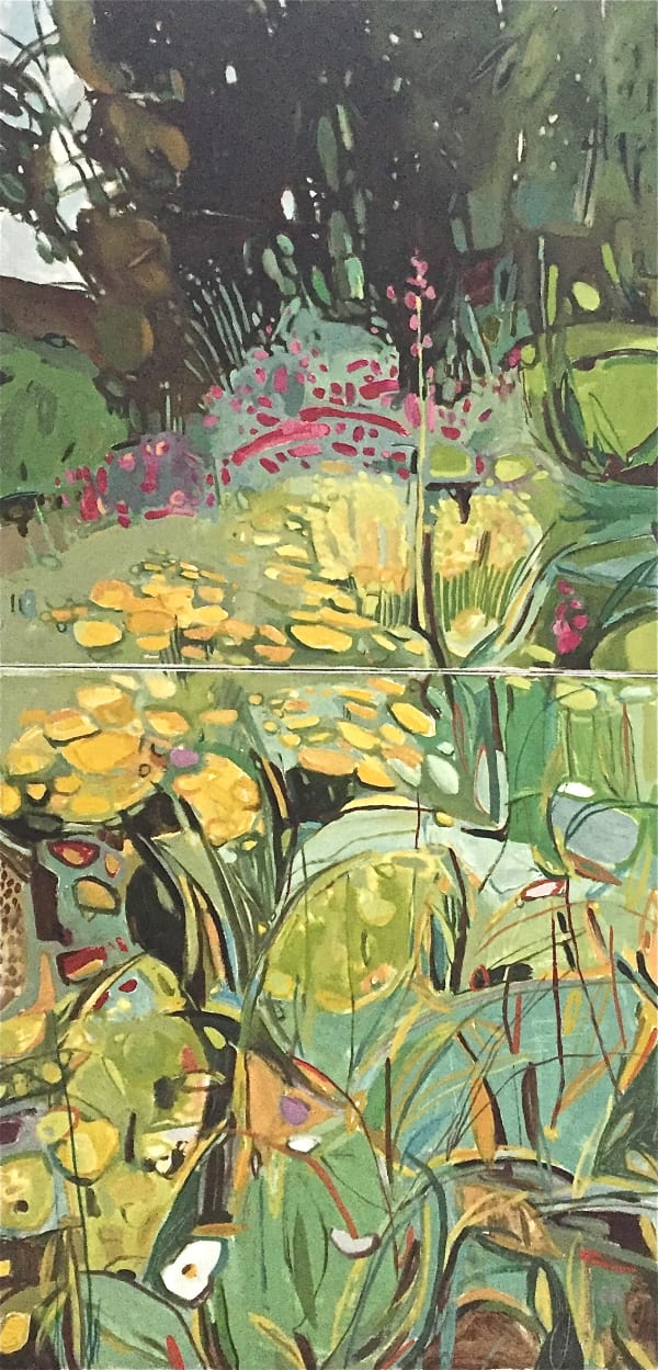 Vertical Diptych - Achillea and Mallow