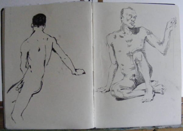 Sketch book, nude studies