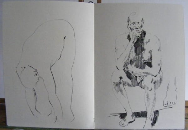 Sketch book, nude studies
