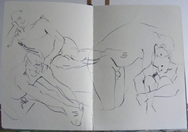 Sketch book, nude study