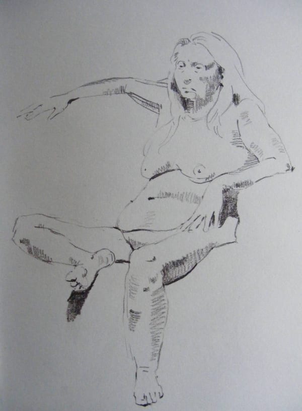 Sketch book, nude study