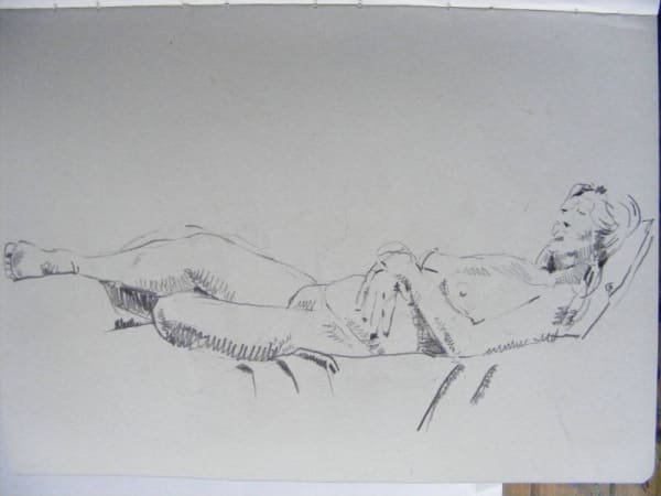 Sketch book, nude study