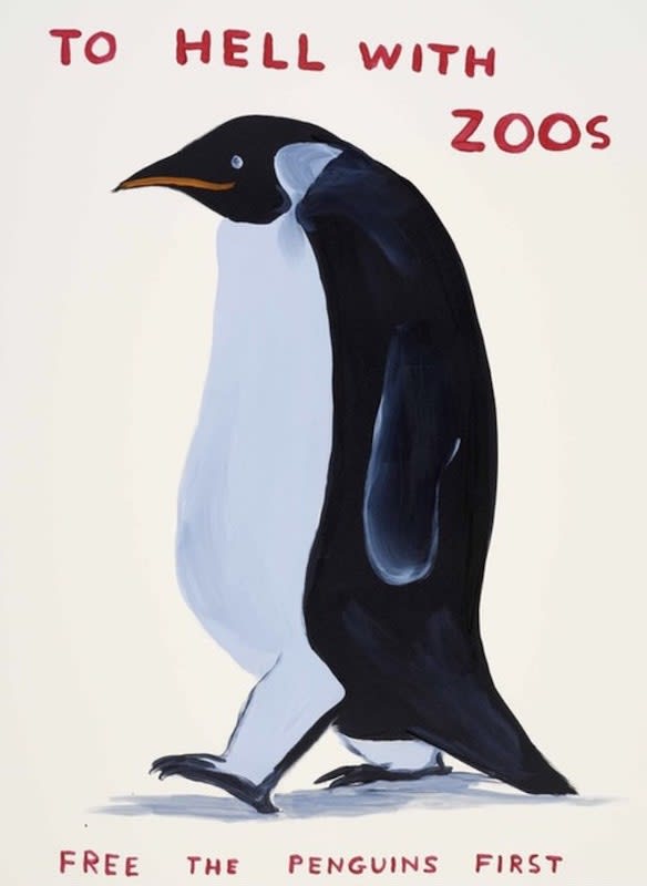 a drawn penguin