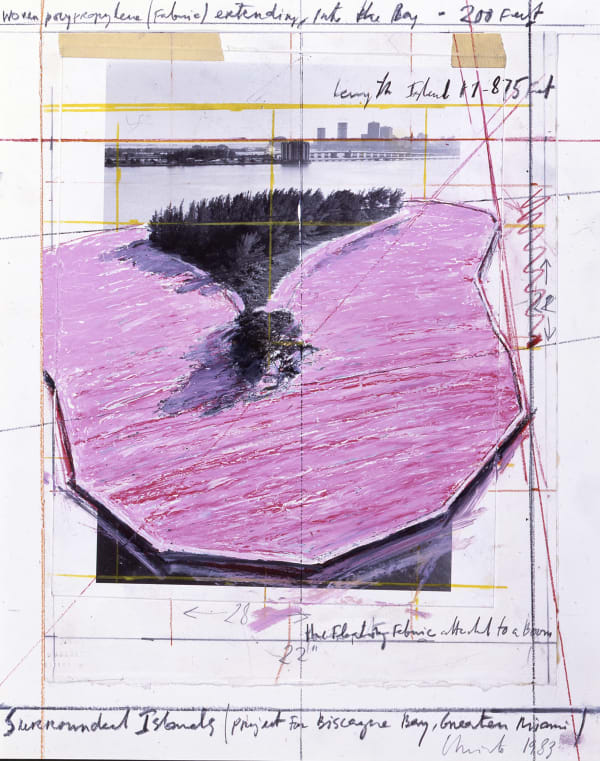 Christo Surrounded Islands (Project for Biscayne Bay, Greater Miami), 1983