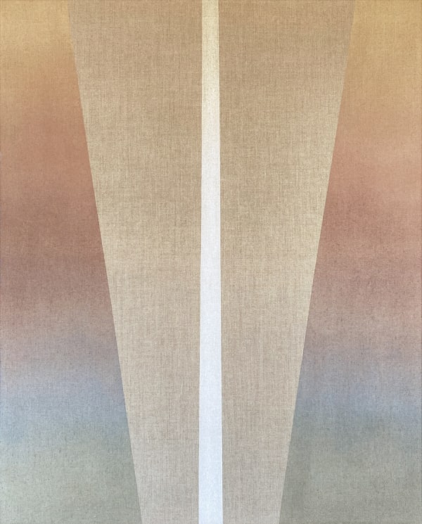 Rachel Garrard Uprise, 2021 Quartz and rock powder pigment on linen 70 1/8 x 55 7/8 in 178 x 142 cm