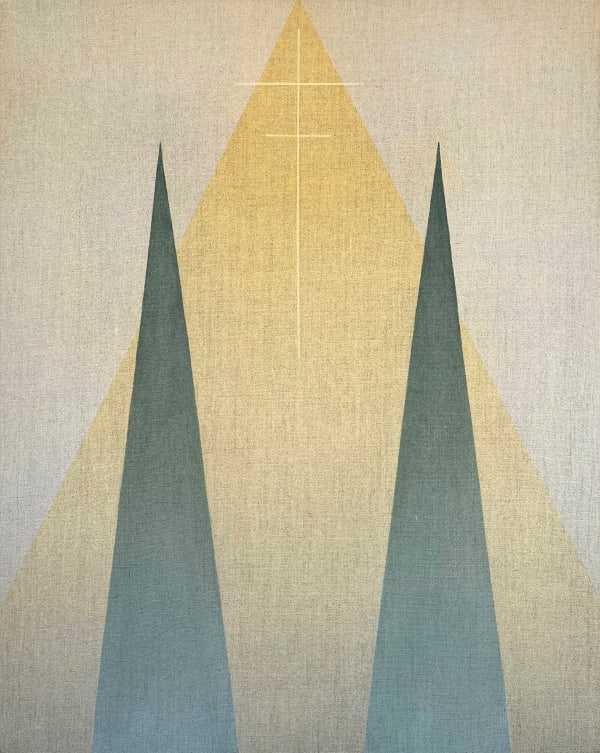 Rachel Garrard Apex, 2023 Rock powder pigment on linen 32 x 26 in 81.3 x 66 cm