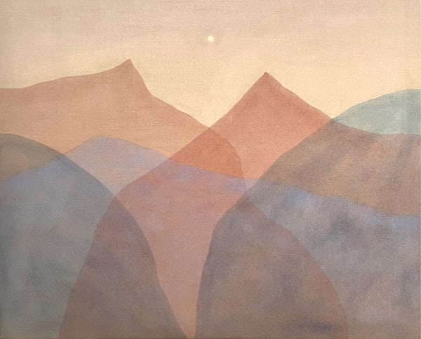 Rachel Garrard Visions From a Future Dream, 2023 Rock powder pigment on linen 56 x 70 in 142.2 x 177.8 cm